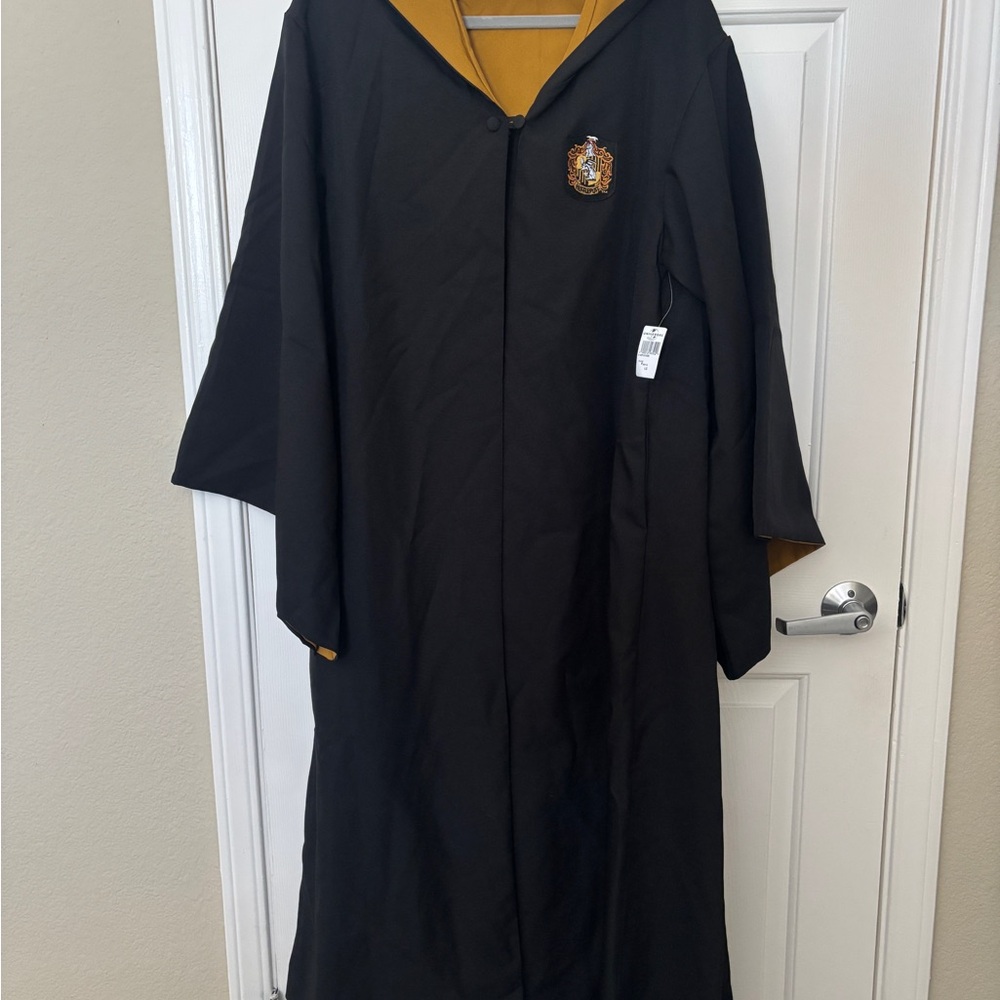 Harry Potter gryffindor robe Black and Gold Women's Coat